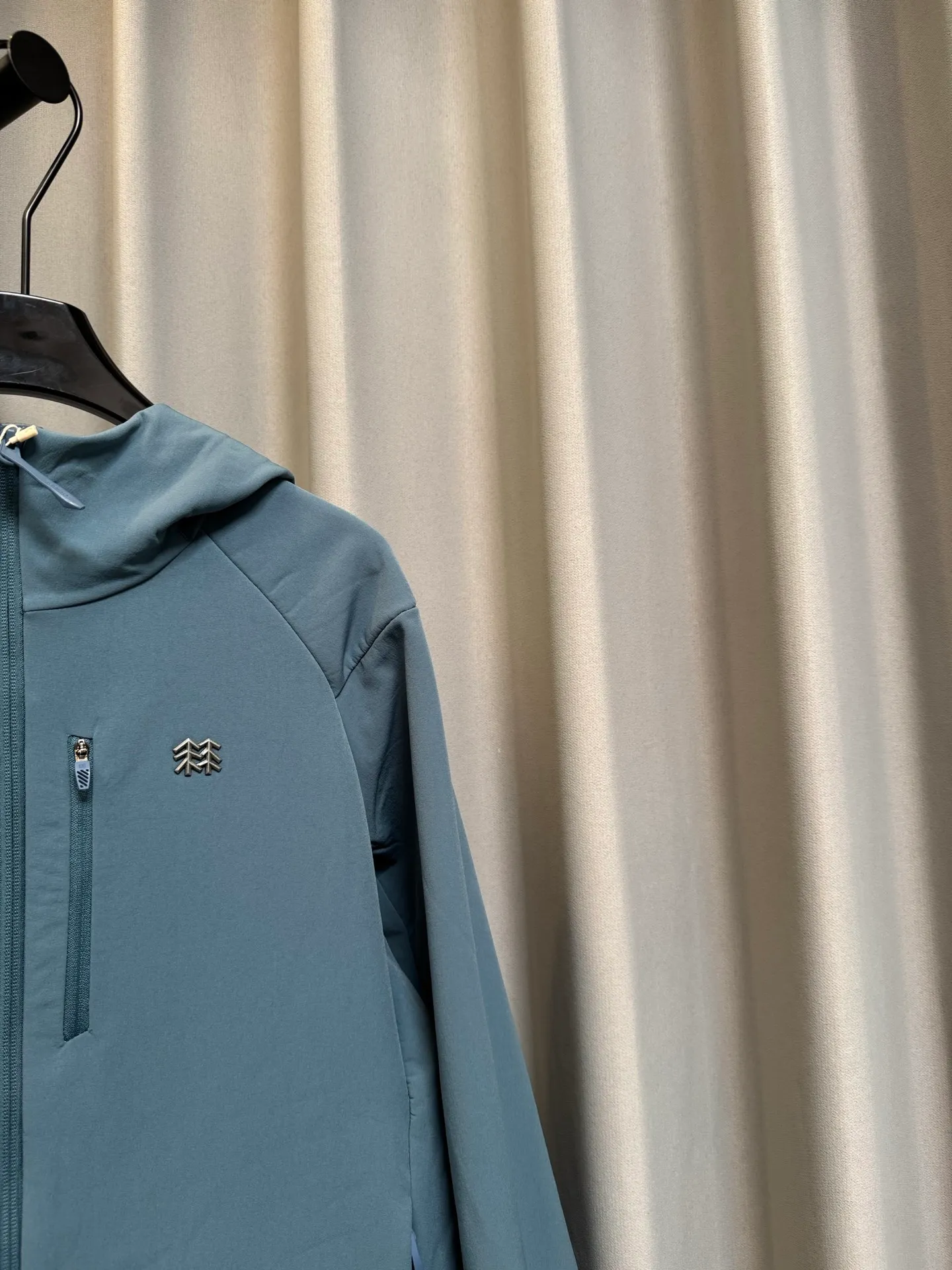 [Premium replica] KOLON SPORT HIKING Water-repellent, anti-static, windproof graphene composite plus fleece soft shell jacket (haze blue) Size: m/l/xl/2xl/3xl/4xl